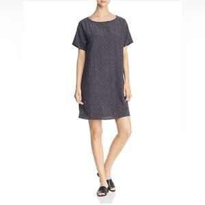EILEEN FISHER Morse Code Tencel Viscose Crepe Dress